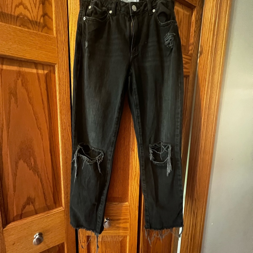 Garage Black Distressed Jeans